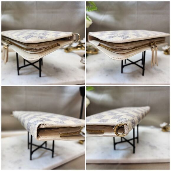 Louis Vuitton Damier Azur Insolite Wallet w/ Dust Bag & Unbranded Chain - Picture 14 of 17